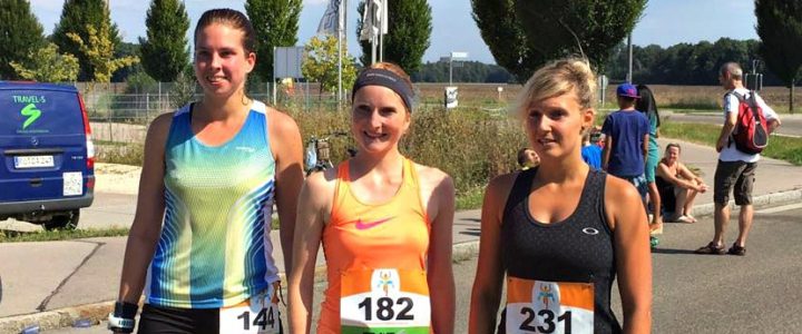 Die drei ersten Damen beim Kissinger Halbmarathon.