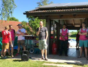 Beginn des Trainingstages für den Chiemsee Triathlon