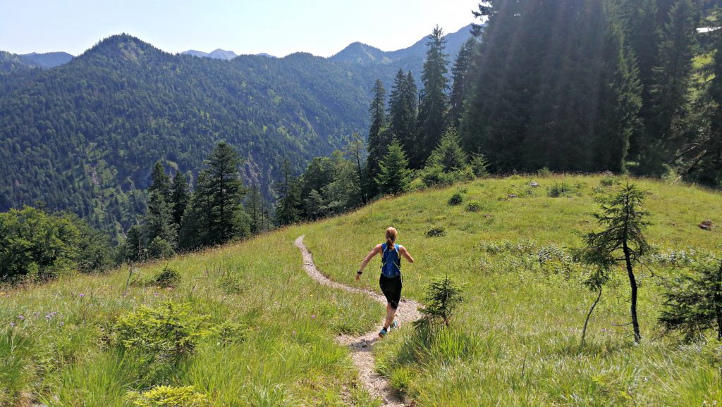 Trailrunning Blauberge, Pfad bergab