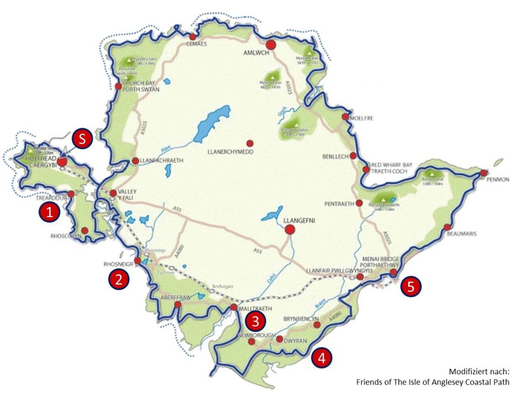 Anglesey Coastal Path: Map