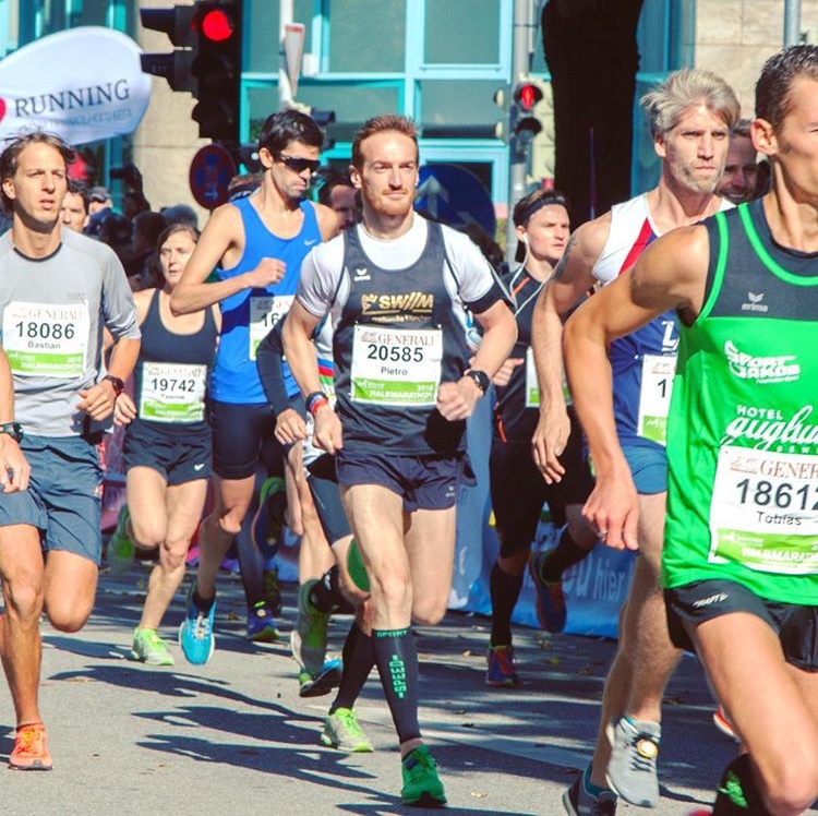 Pietro bei einem Straßenlauf