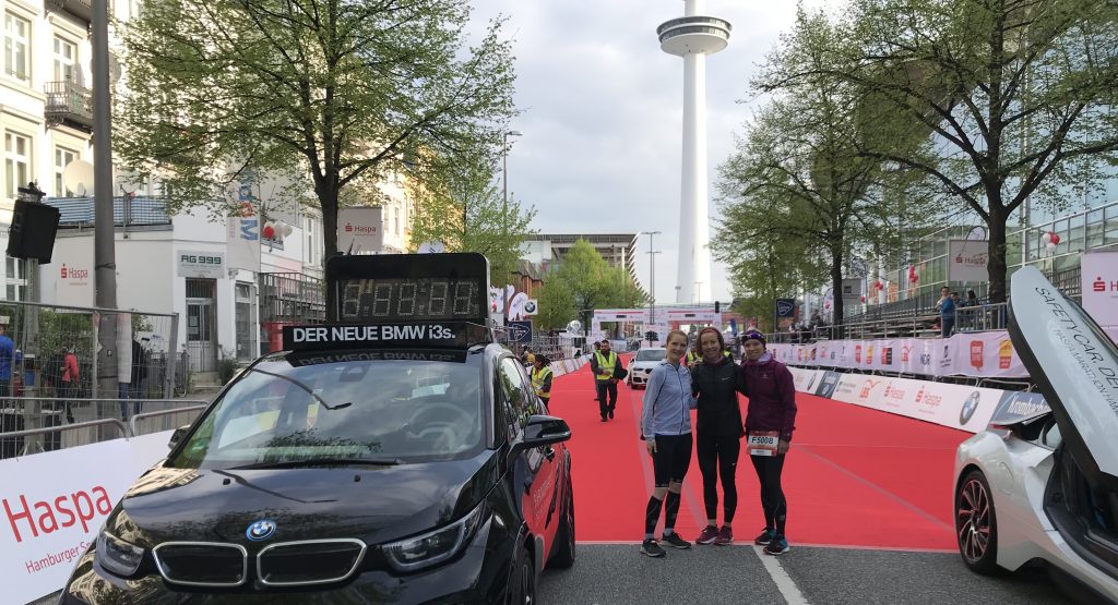 Vor dem Start des Hamburg Marathon 2018