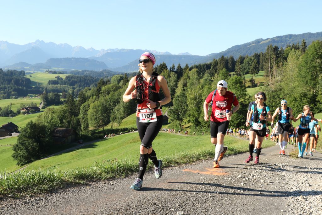 Erster Anstieg beim Allgäu Panorama Marathon