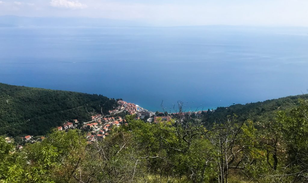 Aussicht auf das Ziel des Ucka Trail